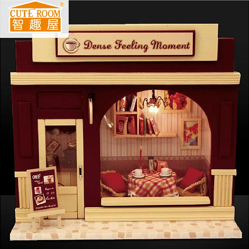 

Cute room Hand-made DIY Hut Cake Europe Mini Shop Model Birthday Gift to Send Boys And Girls