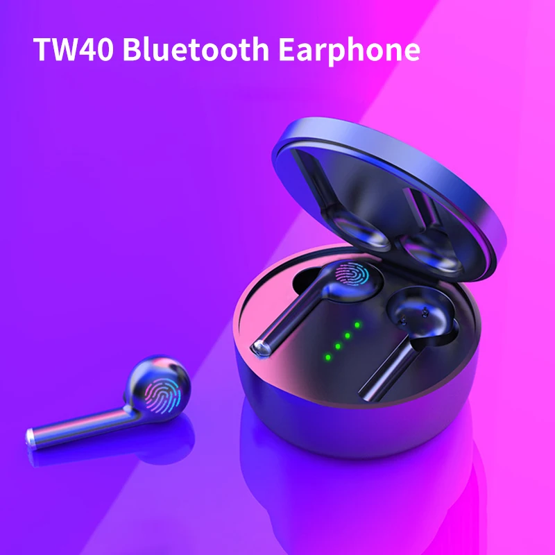 TW40 наушники Bluetooth наушники беспроводные наушники с микрофоном спортивные водонепроницаемые игровые HIFI наушники бинауральные звонки