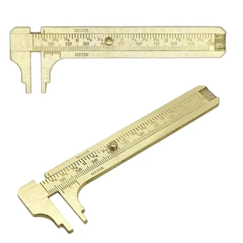 

Precision Measuring Instrument Millimeter Inches Double Scale Vernier Caliper Ruler Brass Copper Ruler