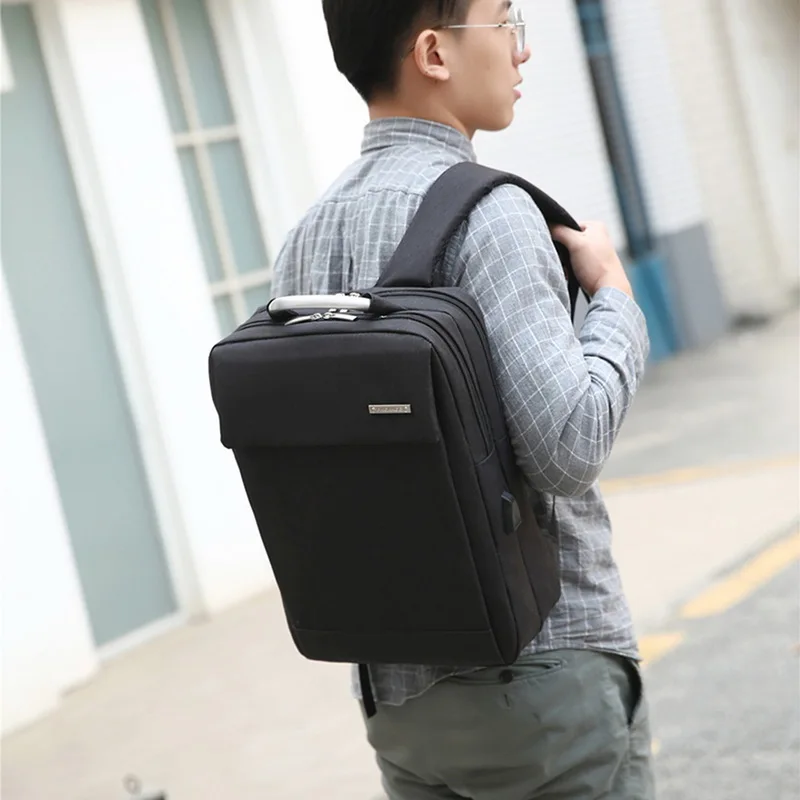  Litthing Anti Theft Usb Laptop Backpack 2019 Business Large Capacity Backpack Men Computer School B - 33027236687