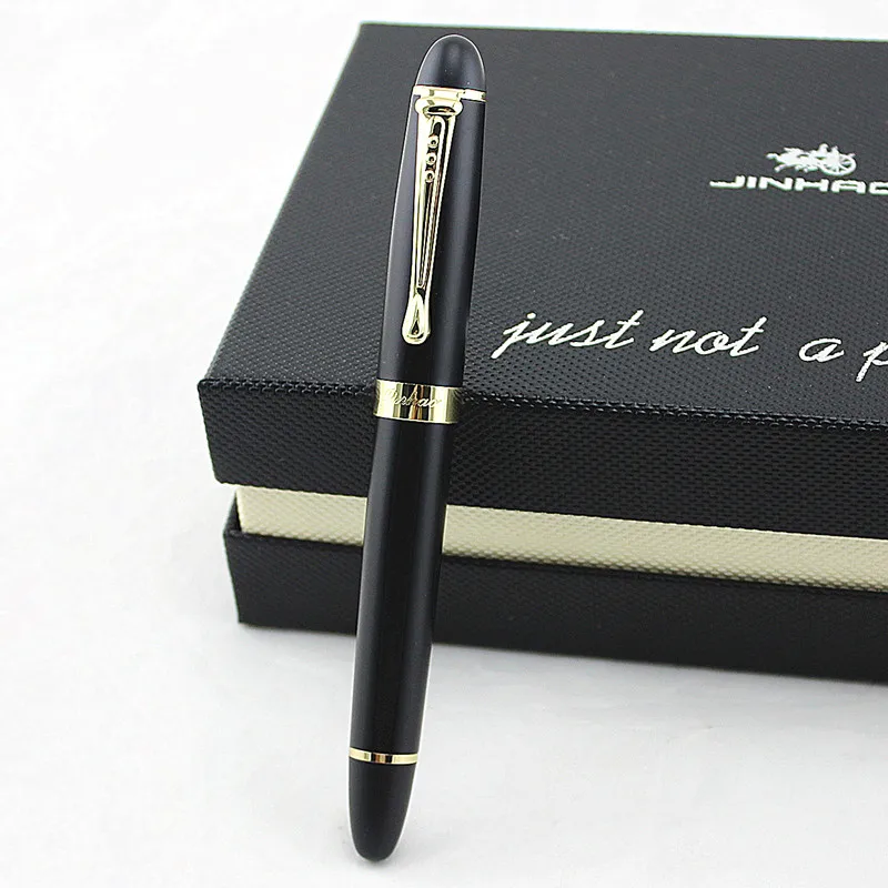 Jinhao X450 классический толстый корпус 1,0 мм изогнутое перо каллиграфия ручка высокого качества металлическая перьевая ручка Роскошные чернила подарочные ручки для письма - Цвет: P
