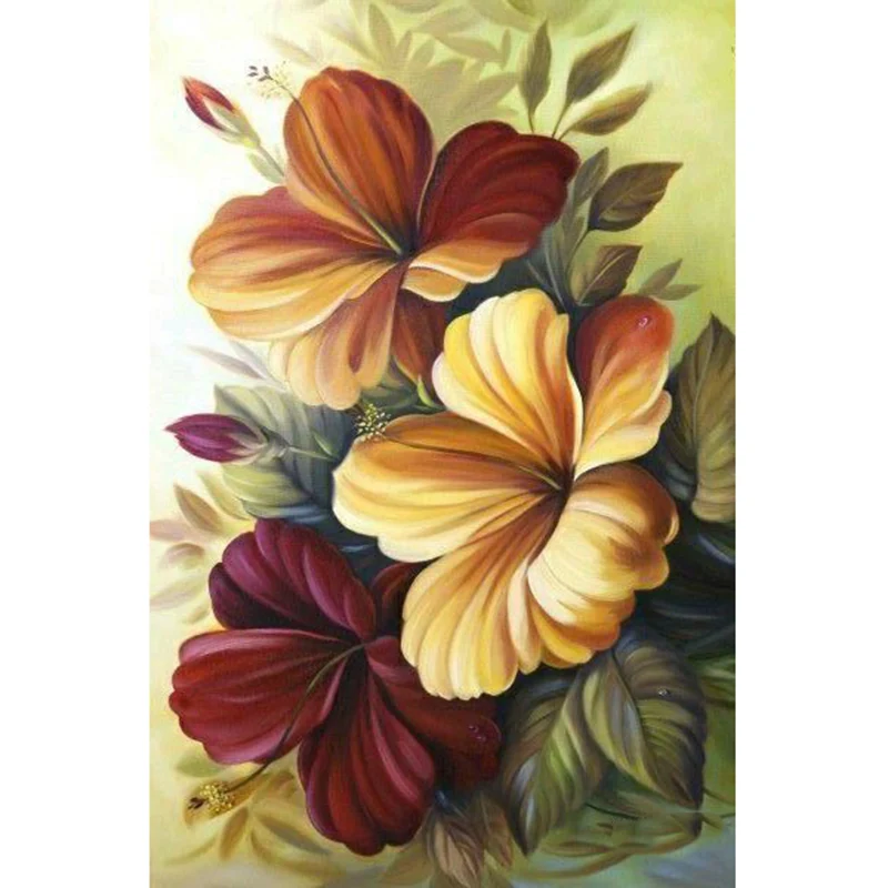 Алмазная 5D картина сделай сам с цветочной композицией вышивка крестиком полная