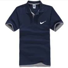 Новинка, мужская деловая повседневная одежда, мужская брендовая рубашка поло с логотипом, Высококачественная Мужская хлопковая рубашка с коротким воротником, трикотажная Летняя мужская рубашка s