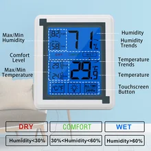 ЖК-дисплей, термометр, гигрометр, измеритель температуры и влажности, индикатор погоды