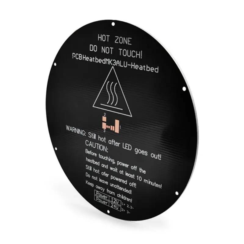 

Aluminum Heated Bed Hot Bed Round PCB Heatbed Platform for 3D Printer Parts X6HA