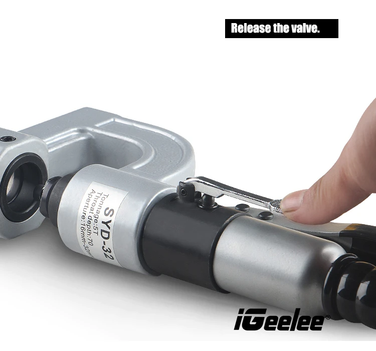 iGeelee SYD-32 Portable Hydraulic Cable Bridge Hole Punching Down Tools Hole Diggers 6-35mm (4)