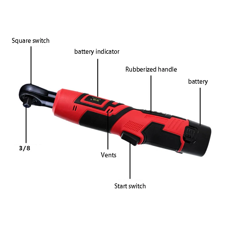 12 В Электрический гаечный ключ Набор 3/8 беспроводной Трещоточный ключ аккумуляторные леса 60нм крутящий момент Трещотка с гнездом