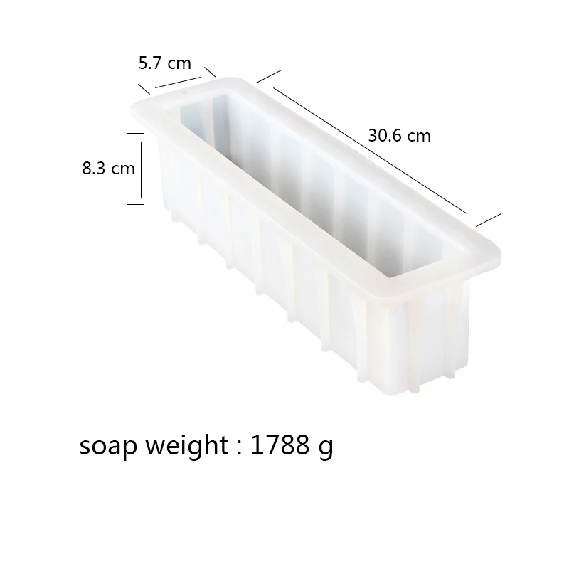 Силиконовая форма для мыла из буханки белая Прямоугольная форма ручной работы инструмент для изготовления мыла