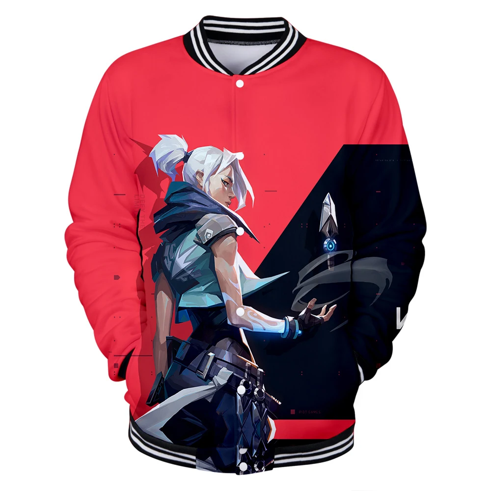 2020 VALORANT 3D print Popular Anime Man Coats Advanced Tech VALORANT Sweatshirt Costumes Hipster Casual Man Jacket Bomber
