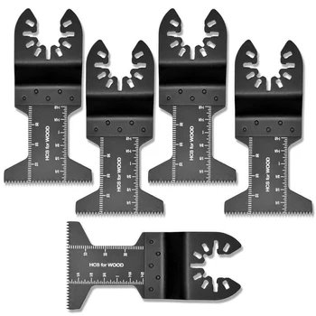 

5pcs 1-3/4 Oscillating Multi-Tool Wood Saw Blades Kit Cutting Tool Black