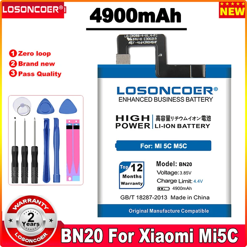 Новый аккумулятор 4900mAh BN20 для Xiaomi mi 5C M5C mi5C | Мобильные телефоны и аксессуары