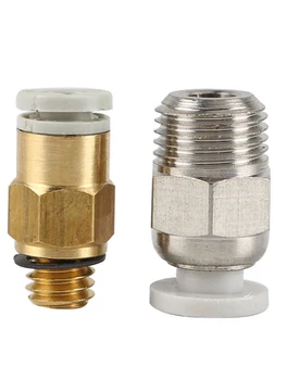 

Hot Sale 3D Large Silver And Small Gold Direct Pneumatic Connectors 3D printer Parts for 3D printer CR-10 hotend Extruder