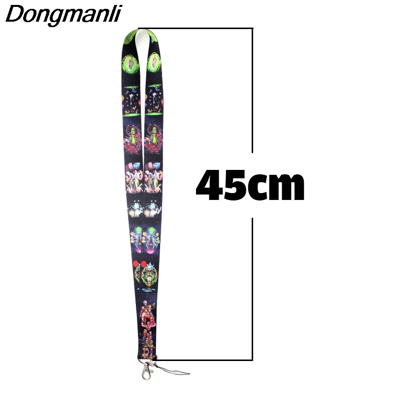 PC80 20 шт./лот Рик и Морти Брелок Талреп Бейдж ID Lanyards/Мобильный телефон Веревка