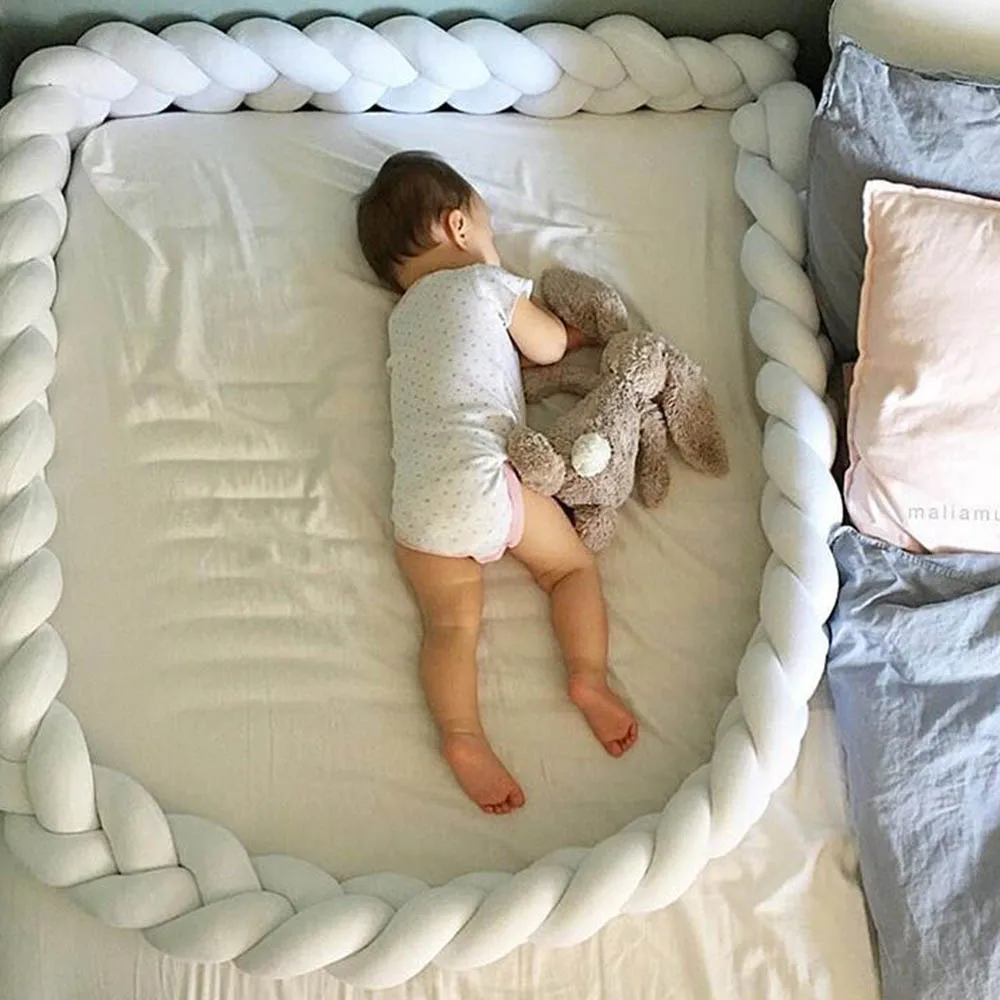 3M удлиненная Подушка-бампер для кроватки, безопасный забор для сна для младенцев, оплетка для кроватки, бампер, забор для новорожденных, защита для сна HM0102