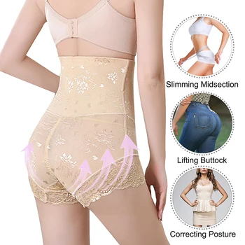 

Women High Waist Trainer Body Zip Shaper Panties Tummy Belly Control Slimming Control Shapewear Underwear Waist Trainer