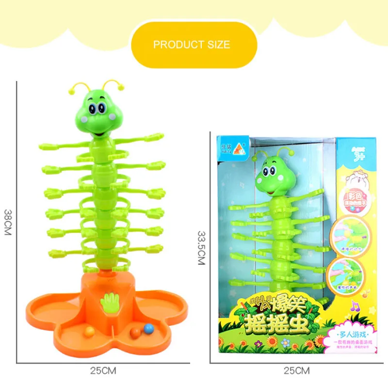 Смеющиеся и качающиеся насекомые электрические игрушки забавные Скручивающиеся дети, мальчики и девочки родитель-ребенок настольные игры