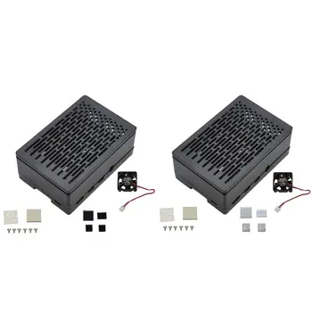 

1Set ABS Protective Case Cover Enclosure with Cooling Fan for Raspberry Pi 4B Dropship