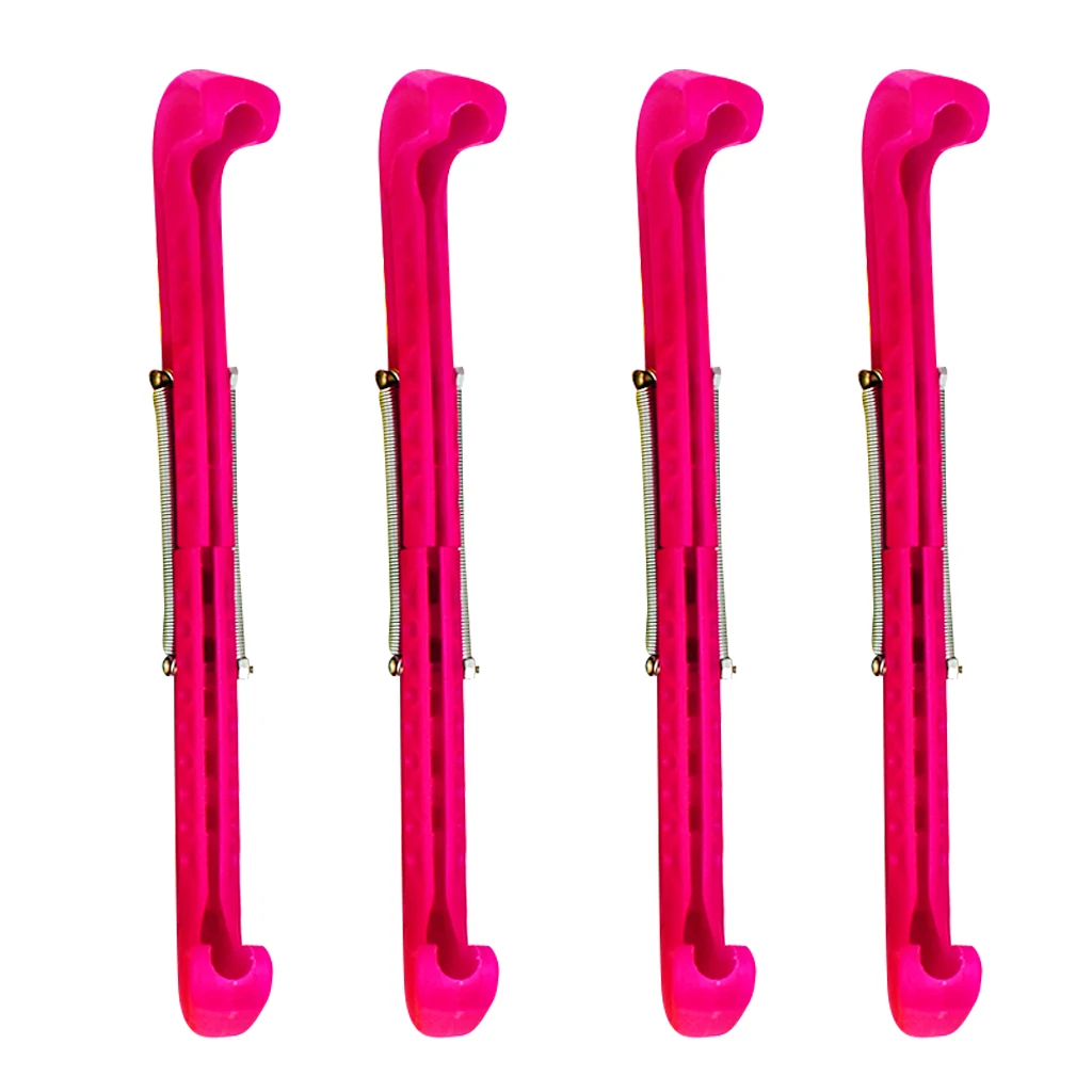 2 Pairs Adjustable Figure Skating Ice Skate Blade Guards / Covers, Pink