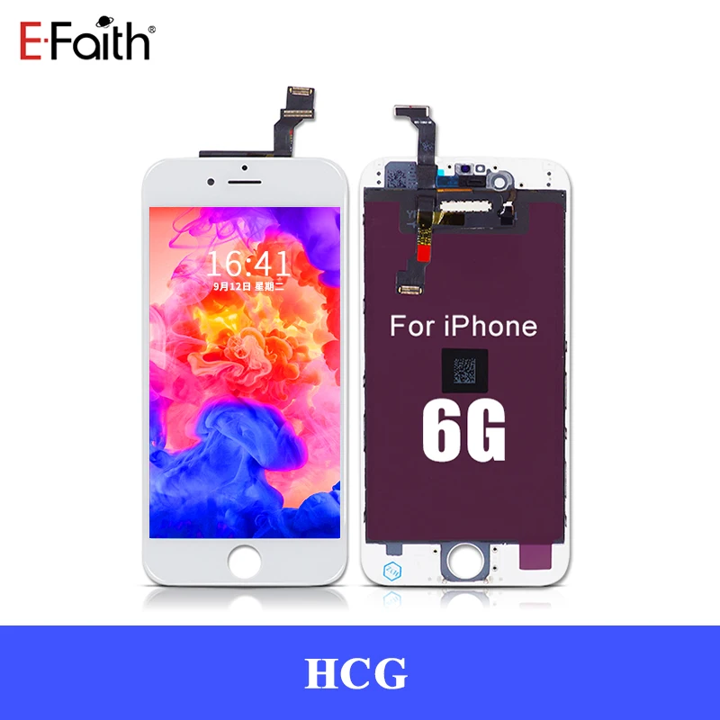 10 шт./лот E-Faith HCG качество высокое насыщенность цвета ЖК-дисплей для iPhone 6 6G 6S 6P 6SP Plus ЖК-дисплей экран чувствительный сенсорный - Цвет: HCG 6G White