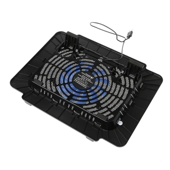 

Laptop Cooler Cooling Pad Base Big Fan USB Stand For 14 Inch LED Light Notebook