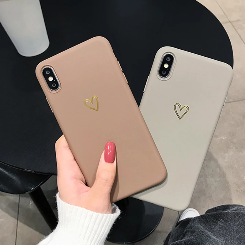 Золотой чехол с сердечком любви для Huawei P30 P20 Honor 8X 9X 10i Mate 10 20 P40 Lite E Pro Y6 Y7 Y9 P Smart 2019 Z