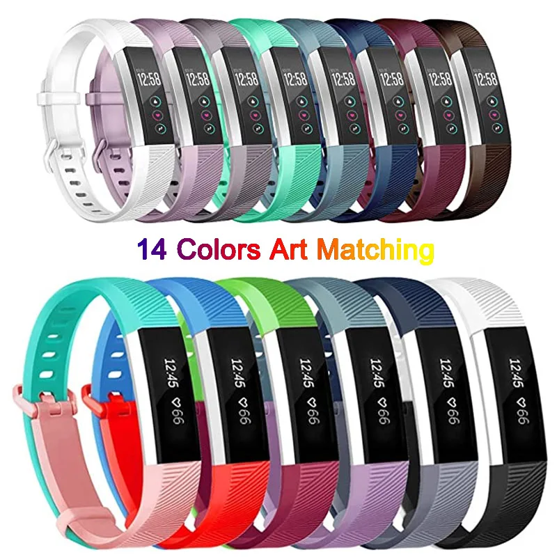 

Silicone Band for Fitbit Alta HR Band Wristband Strap Bracelet Rubber Watch Correa High Quality Replacement Accessories14 Colors