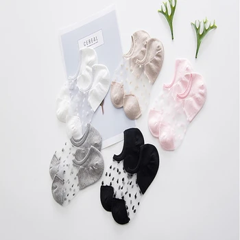 

Sexy Lace Mesh Fishnet Socks Mixed Fiber Transparent Stretch Elasticity Ankle Net Yarn Thin Women Cool Socks