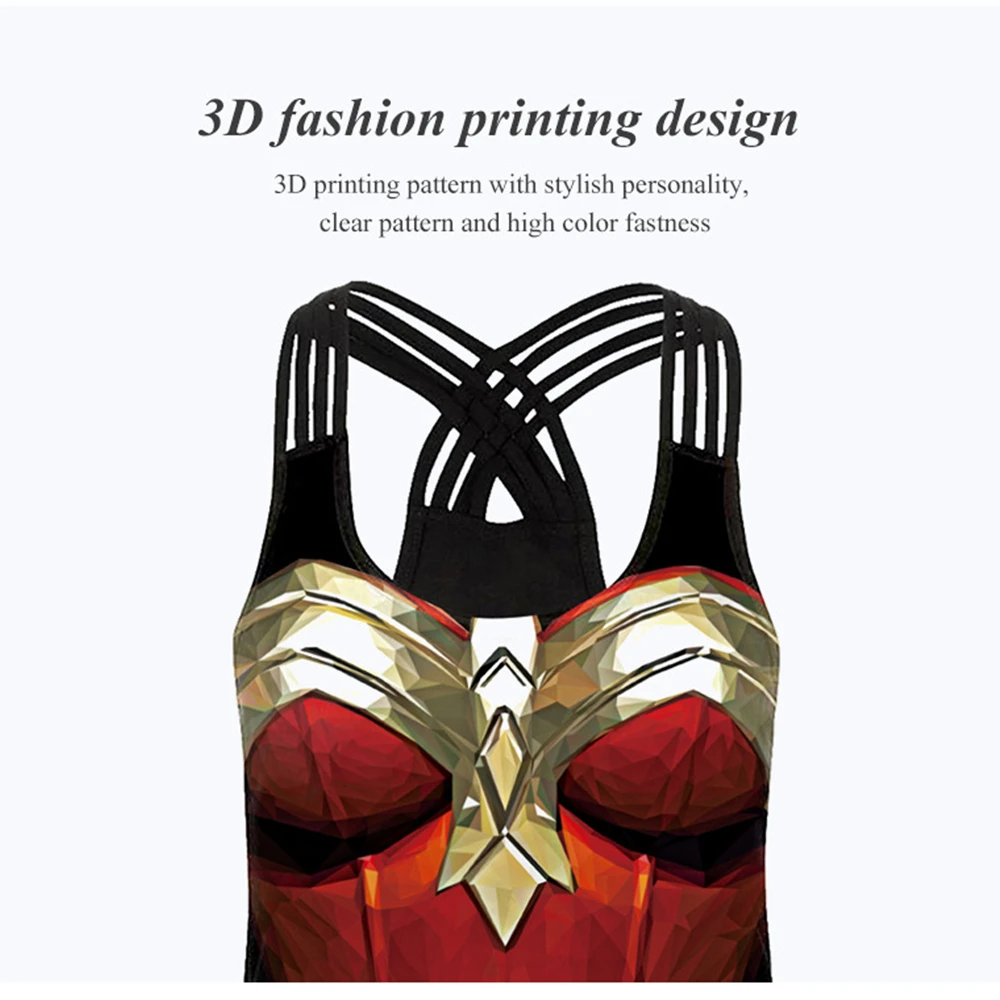 Sports T Shirt Yoga Top Yoga Shirt Sports Shirt Sports Tank Women Sleeveless Shirts Sport Vest Superhero 3D Print Quick Dry Yoga Tops Elastic Running Undershirt Gym Fitness Tank Top Female