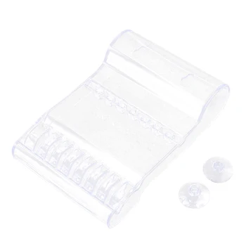 

ABVP Salon Scissor Stand Rack Scissor Stand Organizer Storage Tray with 2 Suction Cup Scissors-Transparent
