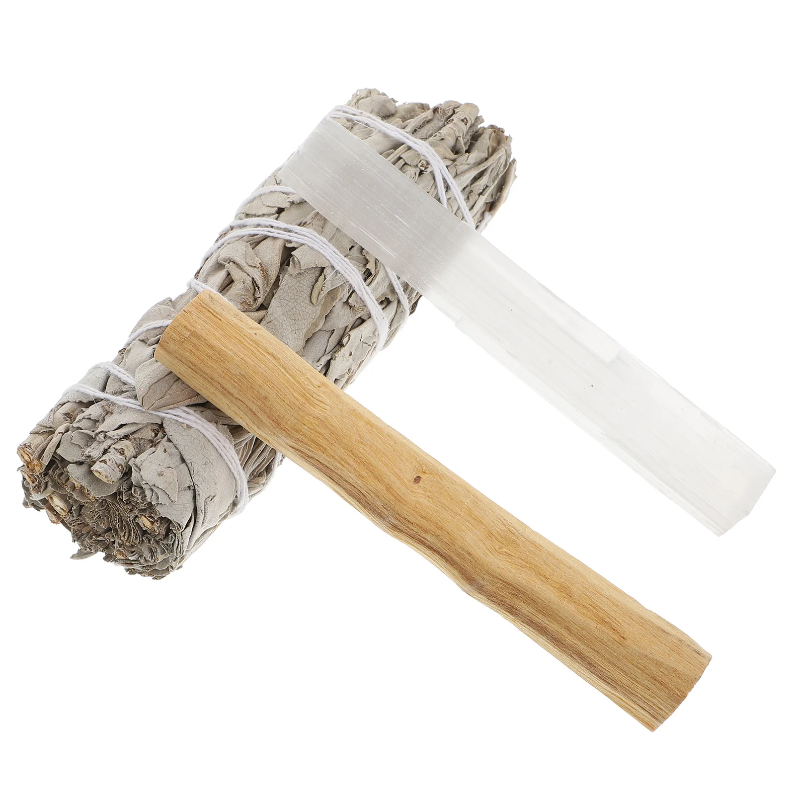 1 Set Di Meditation White Sage Pure Grass Bundle Per La Casa Indoor White Mouse Tail Grass Legno Sacro