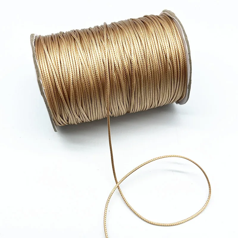 0.5-2.0mm Khaki Waxed Cord Waxed Thread Cord String Strap Necklace Rope Beads for Jewelry Making DIY Handmade Accessories waxed cord