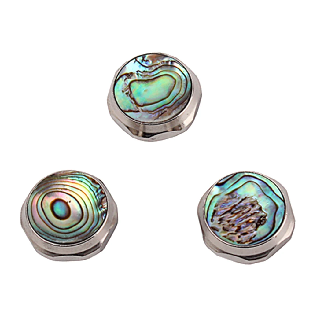 Shell Finger Button for Trumpet Key Button Piston Valve Cap Screw Replacement (Pack of 3) afbeelding