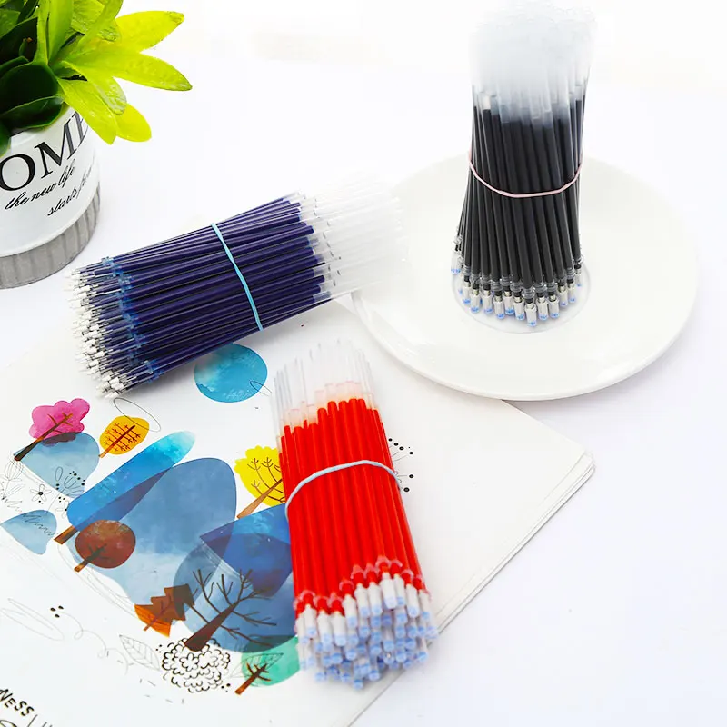 20Pcs/set Korean Gel Pens Refills Flash Cartridge Black Blue Red Stationery Store School Office Supply Stationary Material Goods
