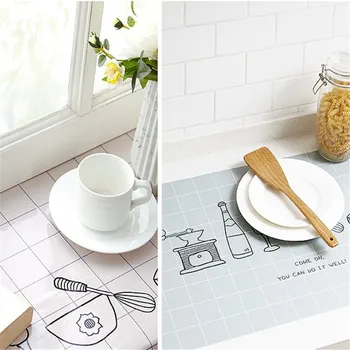 Kitchen Bathroom Self adhesive Wall paper Anti oil Wrap Wall Sticker Waterproof Foil Stickers Home Decor 1 pcs