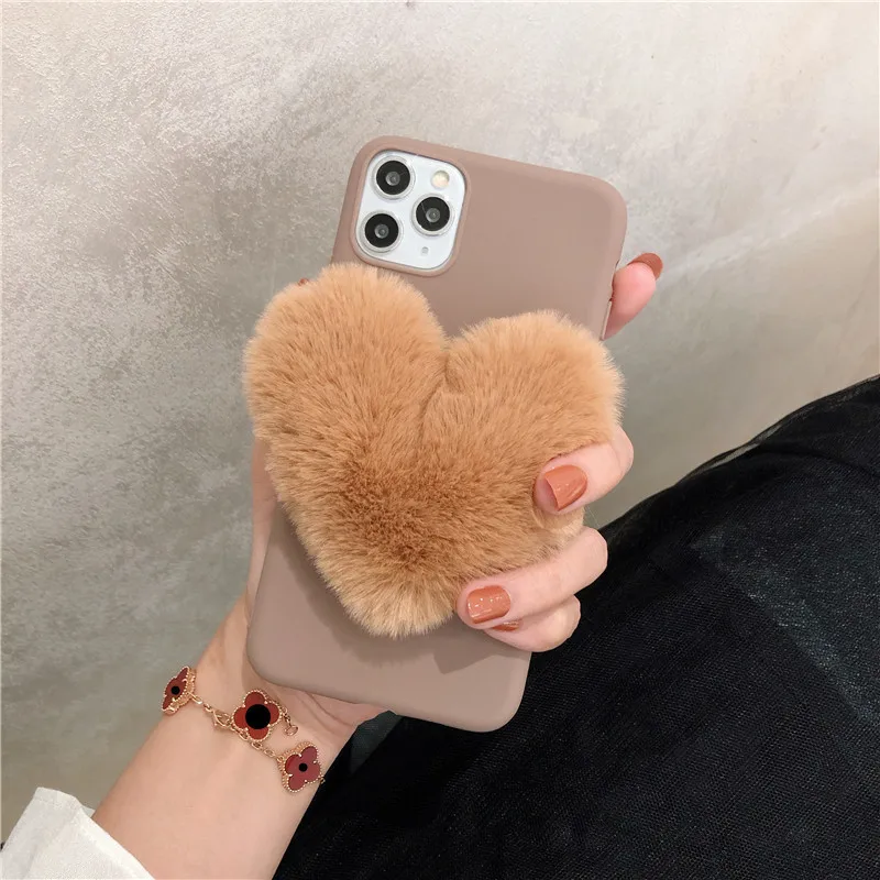 Милый пушистый чехол для телефона с мехом iPhone 11 Pro Max X Xr Xs 6S 7 8 PLUS 5 5S SE роскошный