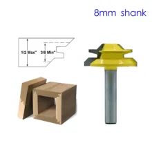 Best Price 1PC 8mm Shank Lock Miter Router Bit Anti-kickback 45 Degree 1/2 Inch Stock Tenon Cutter for Woodworking Tools Best Price 1PC 8mm Shank Lock Miter Router Bit Anti-kickback 45 Degree 1/2 Inch Stock Tenon Cutter for Woodworking Tools