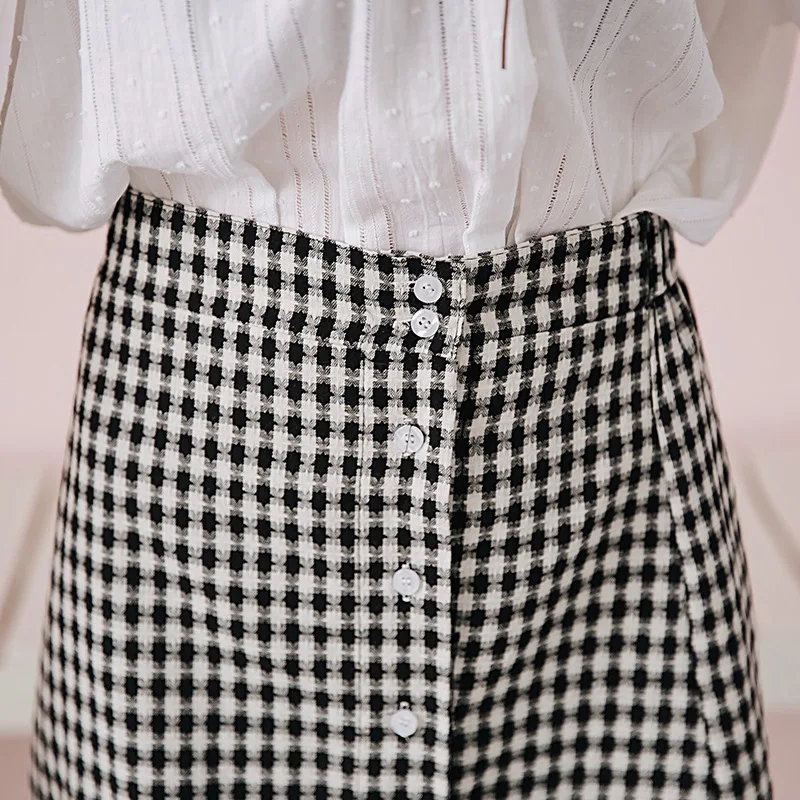 Photo Shoot Korean-style Irregular Skirt Women's New Style Fashion Students Versatile Mid-length A- line Skirt Sub