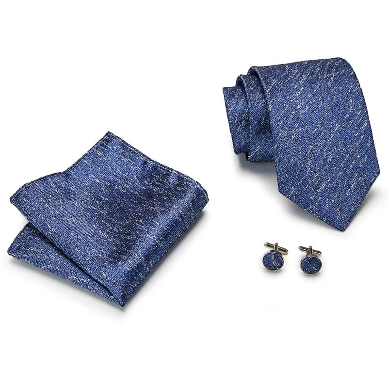 Модный классический однотонный Коричневый мужской галстук карман Квадратные Запонки Набор черный синий зеленый шелковый галстук костюм свадебный бизнес - Цвет: S130