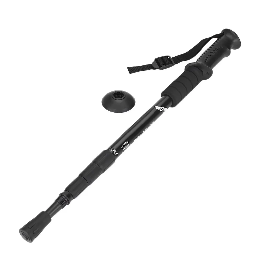 Equipment Adjustable Hiking Climbing Trail Poles Mountaineering Stick 4 Section Pole
