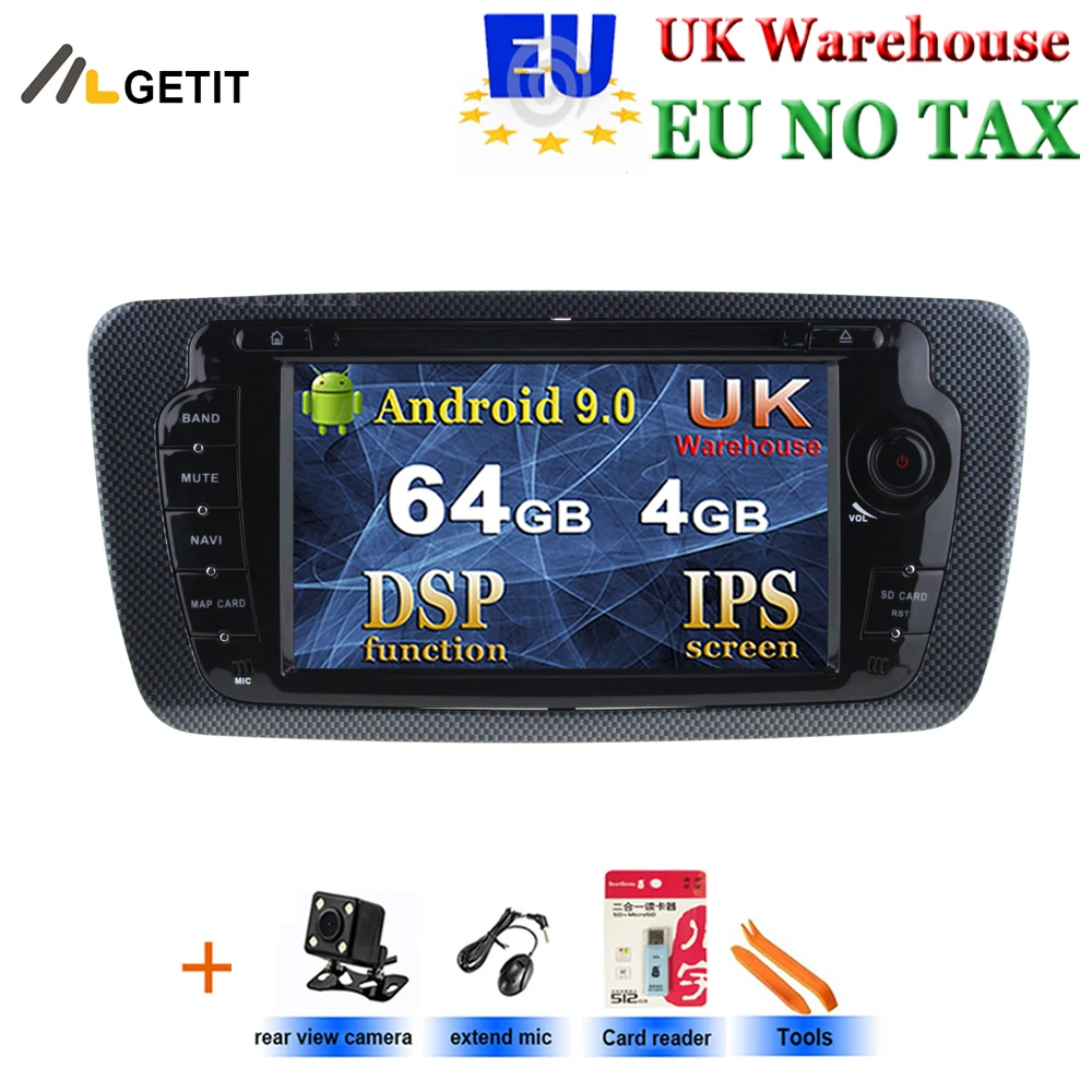4 ГБ ОЗУ Android 9,0 автомобильный dvd-плеер gps для сиденья Ibiza 2009-2013 с wifi Bluetooth стерео радио