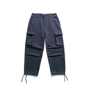 

EWQ / men's wear 2020 Spring summer new casual Pants Three-colour Bamboo grain trousers Cloth Pocket Overalls for Male 9Y1342