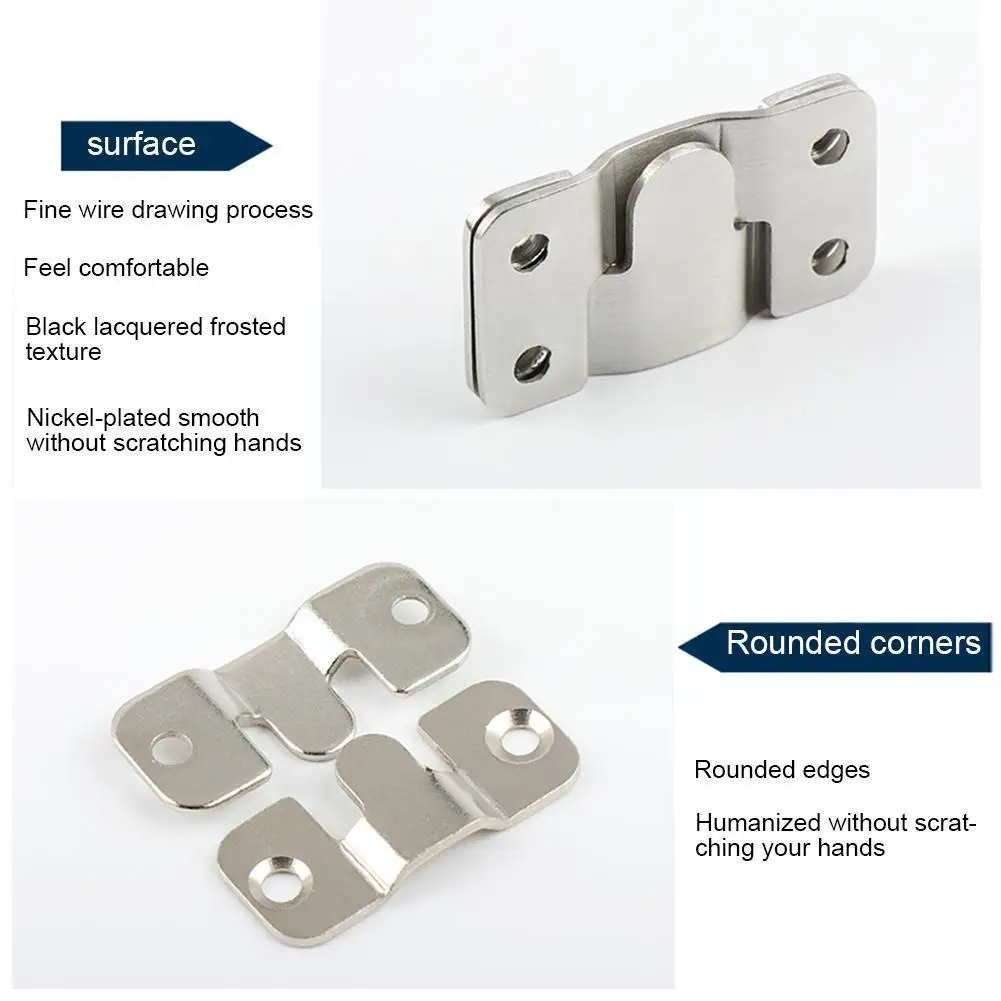 4 x Interlocking Headboard Wall Connecting Connector Brackets/Clips Fitting 