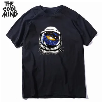 

COOL MIND 100% cotton o-neck cool space print men T shirt causl loost men tshirt summer t-shirt mens tee shirts CR-c0107
