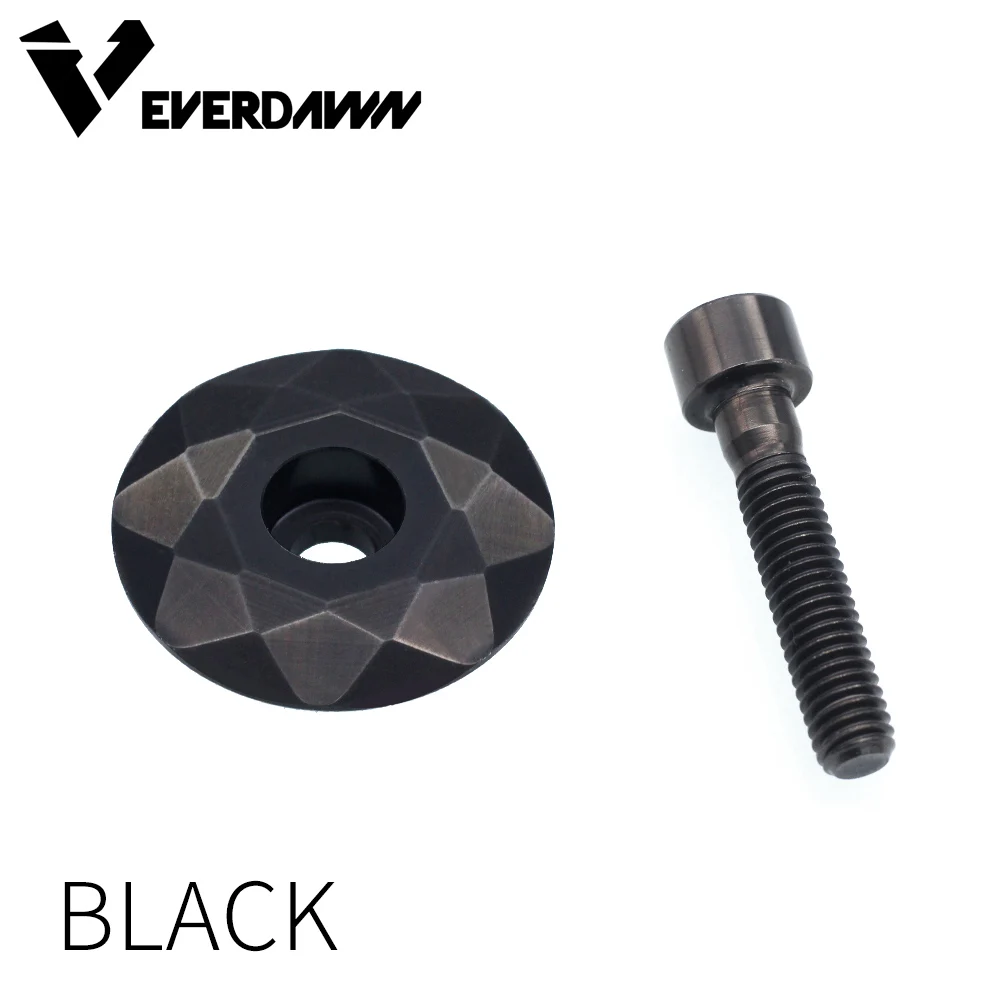 Black 1 комплект 28,6 мм Велосипедная вилка гарнитура крышка с M6x30mm гайка болт для стойки велосипедная верхняя крышка - Цвет: Black
