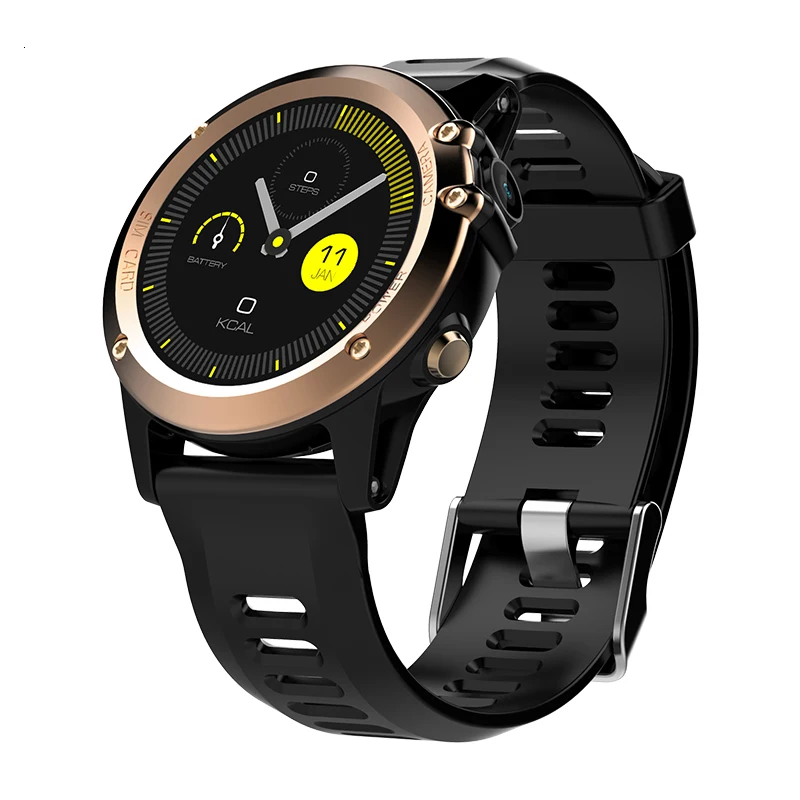 Смарт-часы Android 4,4, водонепроницаемые, 1,39 дюймов, MTK6572, 3G, Wifi, gps, SIM, BT4.0, умные часы для женщин и мужчин, портативное устройство для iPhone, Xiaomi - Цвет: Gold
