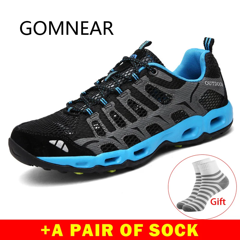 Gomnead/мужская спортивная обувь для бега; Дышащие Беговые кроссовки с сеткой; нескользящая туристическая спортивная обувь; уличные кроссовки