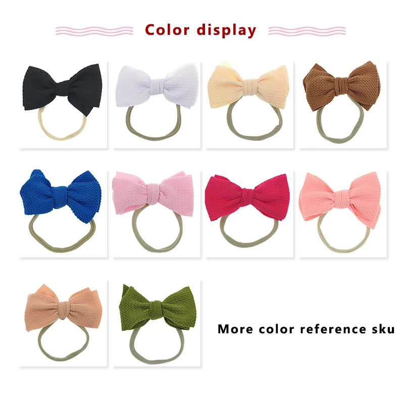 5pcs/lot Baby Bowknot Headband Girls Bows Haarband Comfort Infant Princess Headdress Baby Girl Turban Headwear Hair Accessories