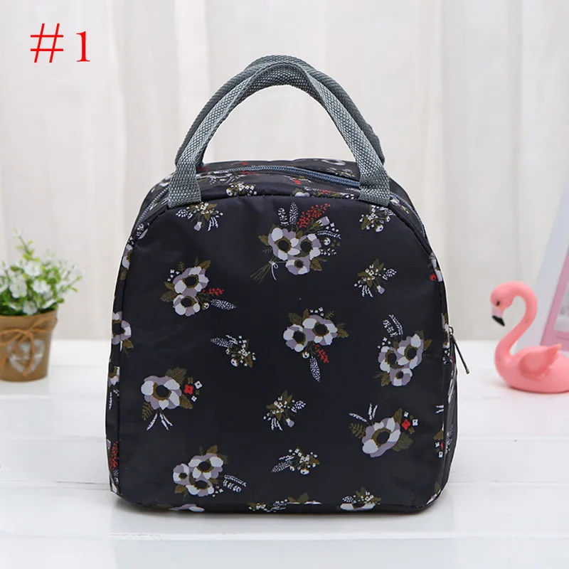 Oxford Waterproof Portable Lunch Bag Thermal Insulated Snack Carry Tote Bag Travel Picnic Food Storage Pouch For Women Kids - Цвет: 1