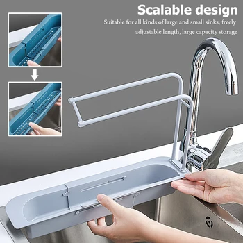 

Hanging Storage Holder Faucet Drain Storage Rack Home Kitchen Sink Sponge Rag Bracket Rack Bathroom Towel Soap Box Shelf