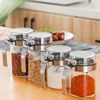 YOMDID Seasoning Pot Glass Bottle Condiment Storage Box Salt Pepper Sugar Flavoring Container With PP Lid Kitchen Supplies ► Photo 3/6